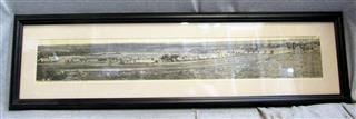 ANTIQUE YARD LONG PHOTO OF WWI ERA CAMP MEDICAL OFFICER TRAINING CAMP FORT RILEY
